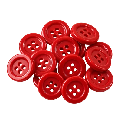 Small red buttons, 7–10 mm