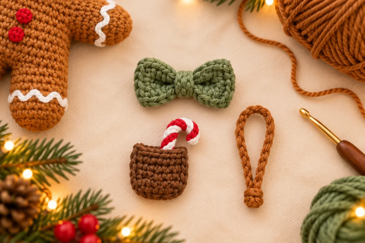 Make the bow tie, pocket, and loop
