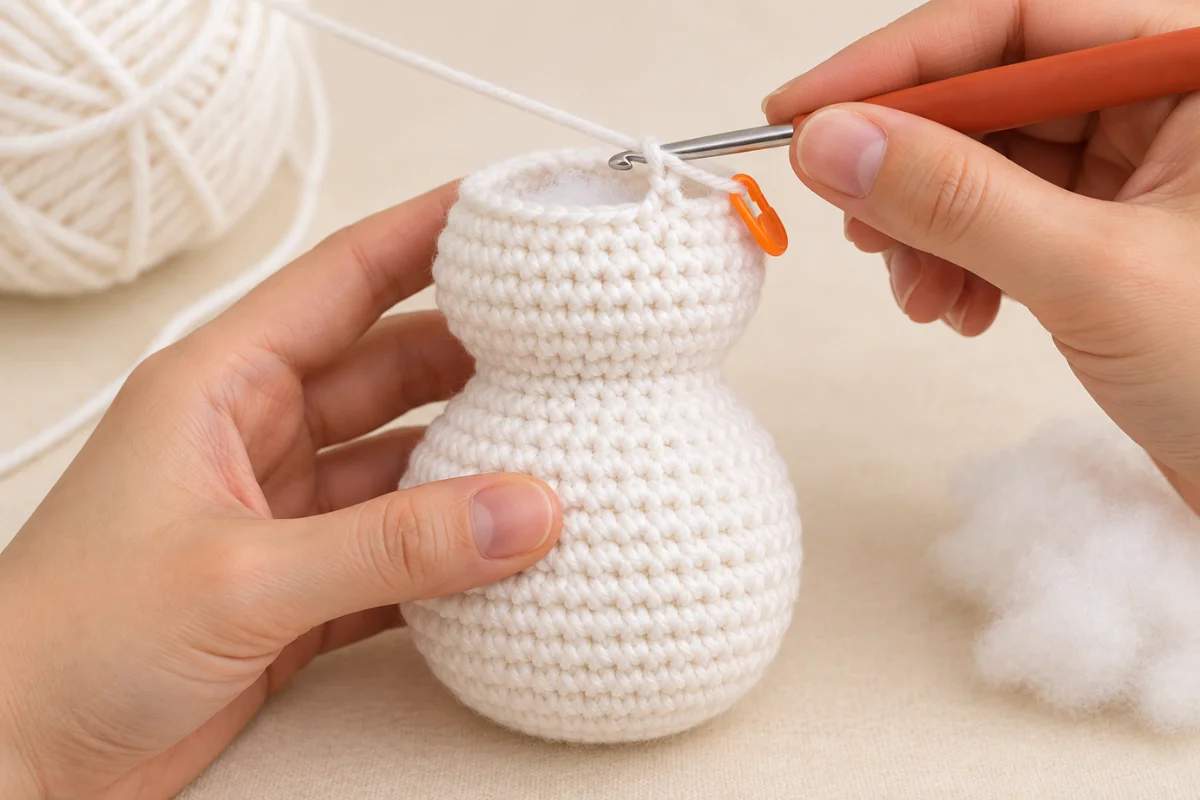 Crochet the body and head